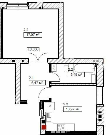 1-кімнатна 43 м² в ЖК FreeDom від 23 000 грн/м², смт Гостомель