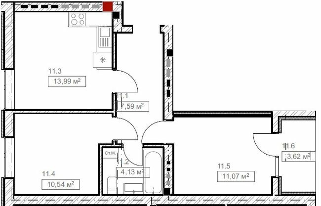 2-комнатная 50.94 м² в ЖК FreeDom от 23 000 грн/м², пгт Гостомель