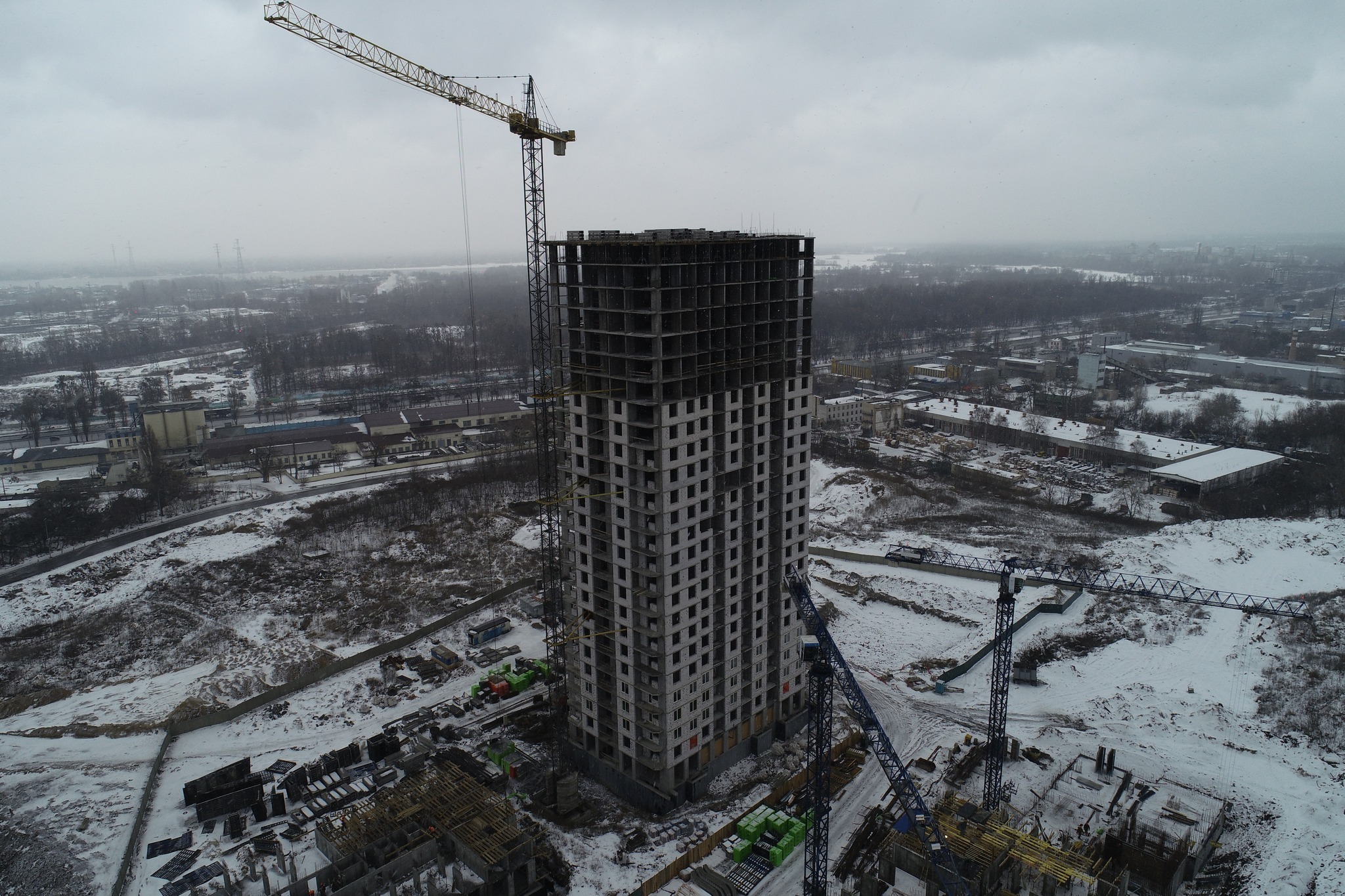 Ход строительства ЖК Central Hills, фев, 2022 год