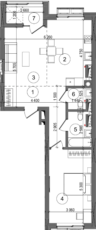 2-кімнатна 63.68 м² в ЖК Protsev від 23 200 грн/м², с. Проців