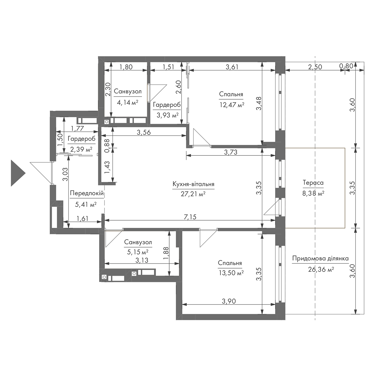 2-комнатная 76.7 м² в ЖК Gravity Park от 36 680 грн/м², Киев