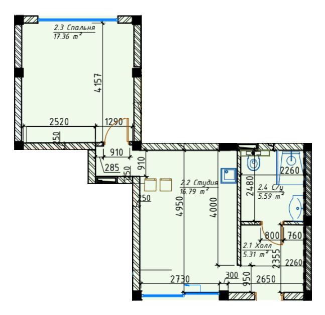 Таунхаус 46.6 м² в КМ River Garden від 37 768 грн/м², с. Осещина