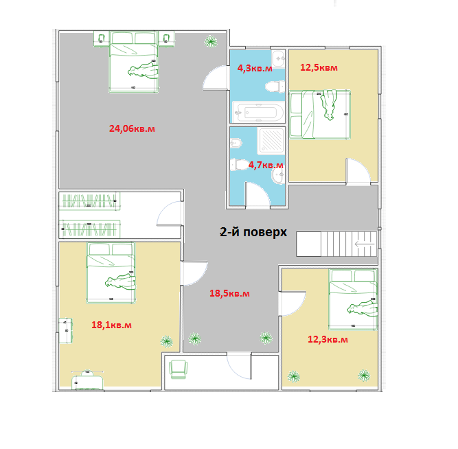 Коттедж 251 м² в КГ Новая Березовка от 22 151 грн/м², с. Березовка