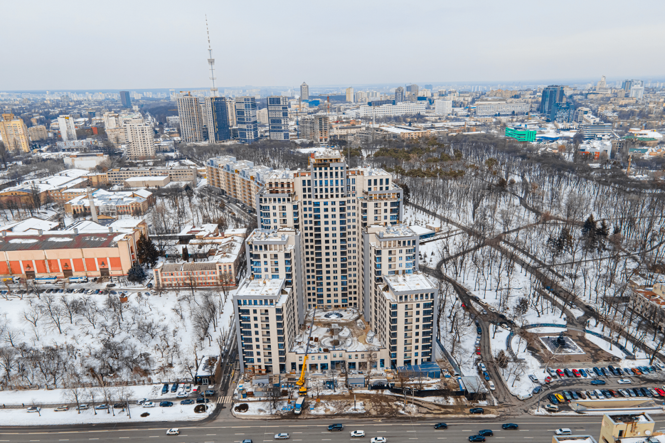 Хід будівництва ЖК Crystal Park Tower, лют, 2022 рік