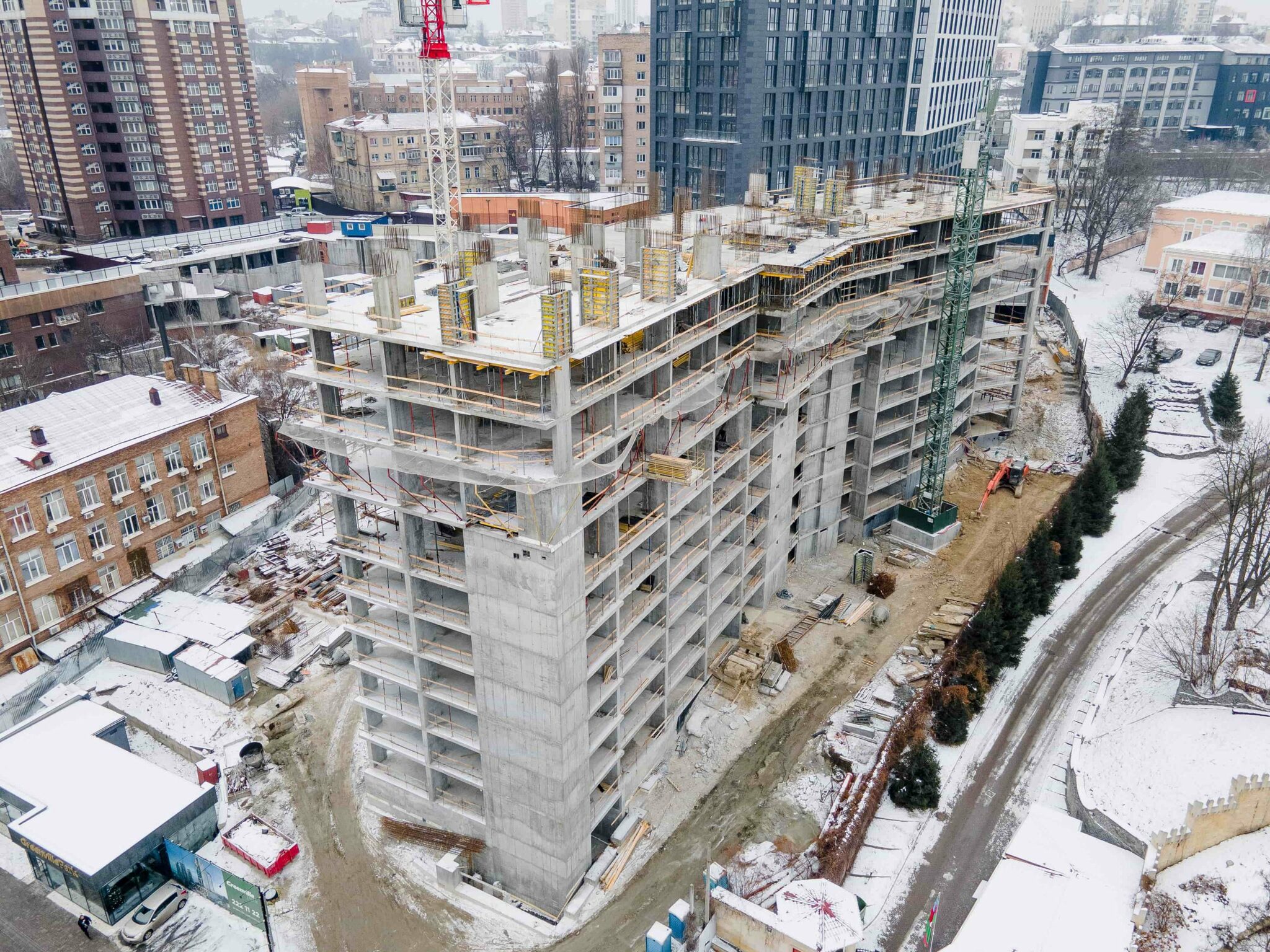 Ход строительства ЖК Greenville Park, дек, 2021 год