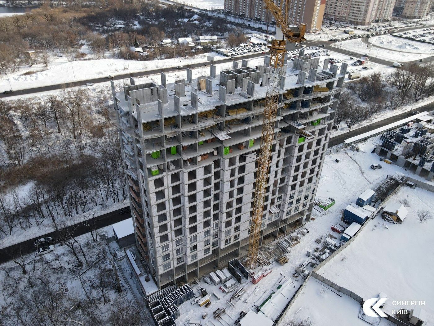 Хід будівництва ЖК Синергія Київ, січ, 2022 рік