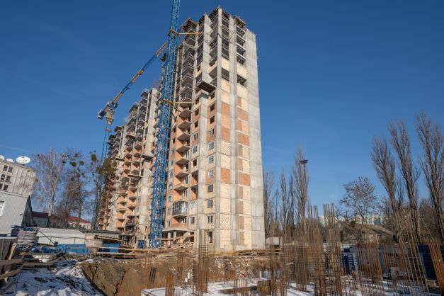 Ход строительства ЖК Голосеевский, янв, 2022 год
