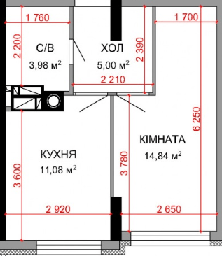 1-комнатная 34.9 м² в ЖК Royal Park от 33 750 грн/м², г. Ирпень