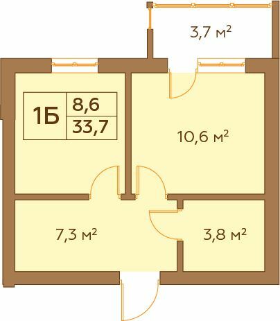 1-комнатная 33.7 м² в ЖК Гранд Виллас от 15 500 грн/м², пгт Ворзель