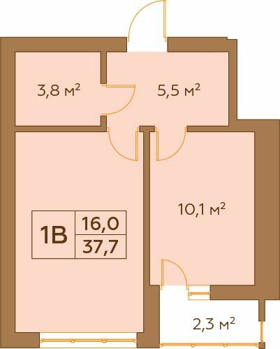 1-кімнатна 37.7 м² в ЖК Гранд Віллас від 15 500 грн/м², смт Ворзель