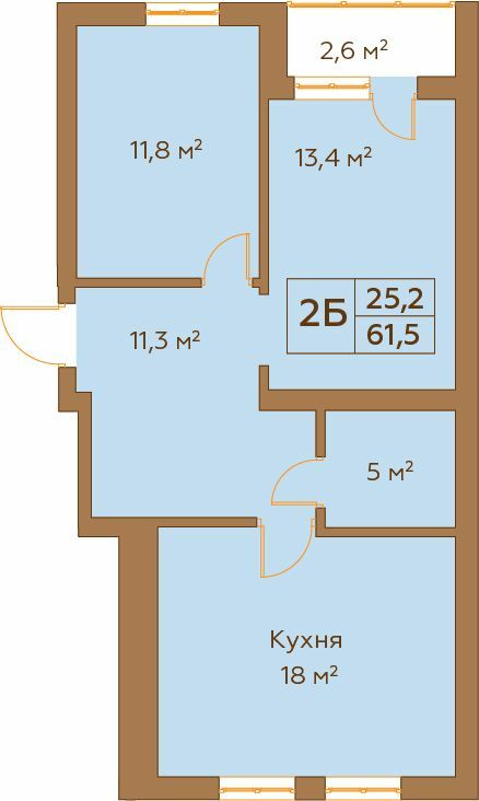 2-комнатная 61.5 м² в ЖК Гранд Виллас от 15 500 грн/м², пгт Ворзель