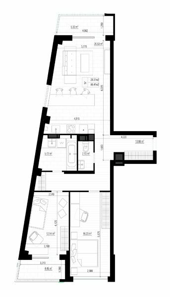 3-кімнатна 86.41 м² в ЖК PARKTOWN від 24 000 грн/м², смт Гостомель