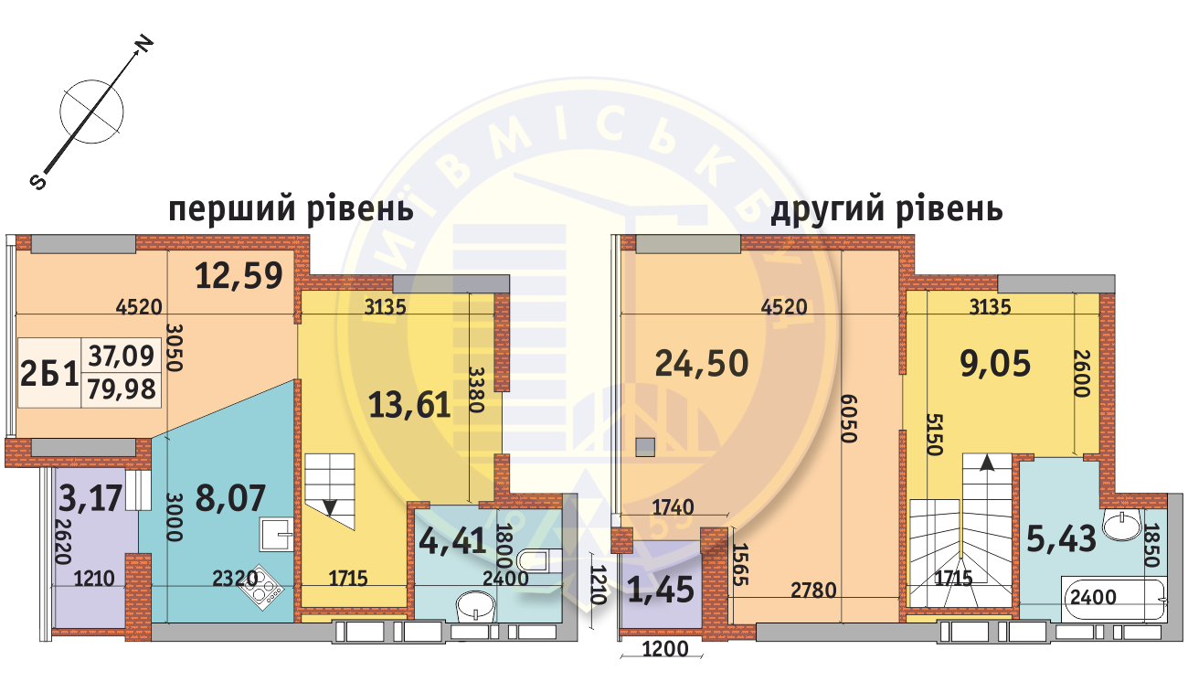 2-комнатная 79.98 м² в ЖК Абрикосовый от 30 493 грн/м², Киев