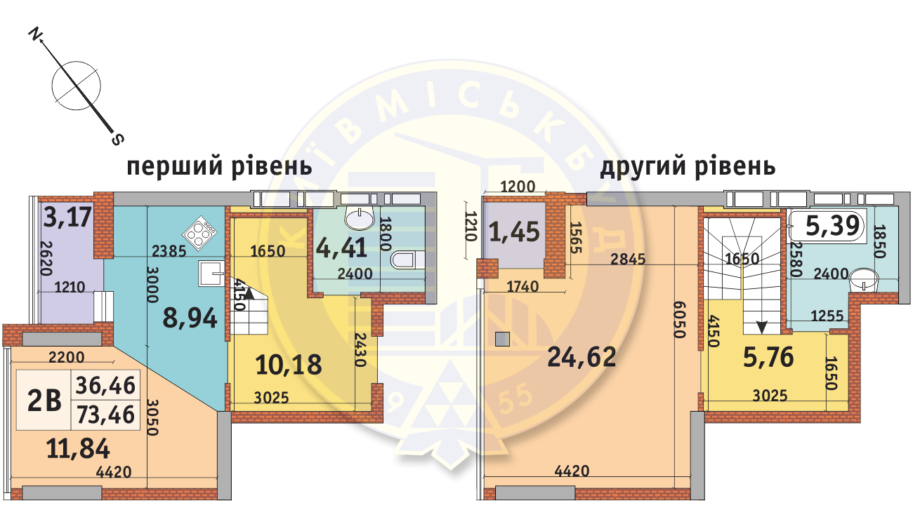 3-кімнатна 73.46 м² в ЖК Абрикосовий від 30 492 грн/м², Київ