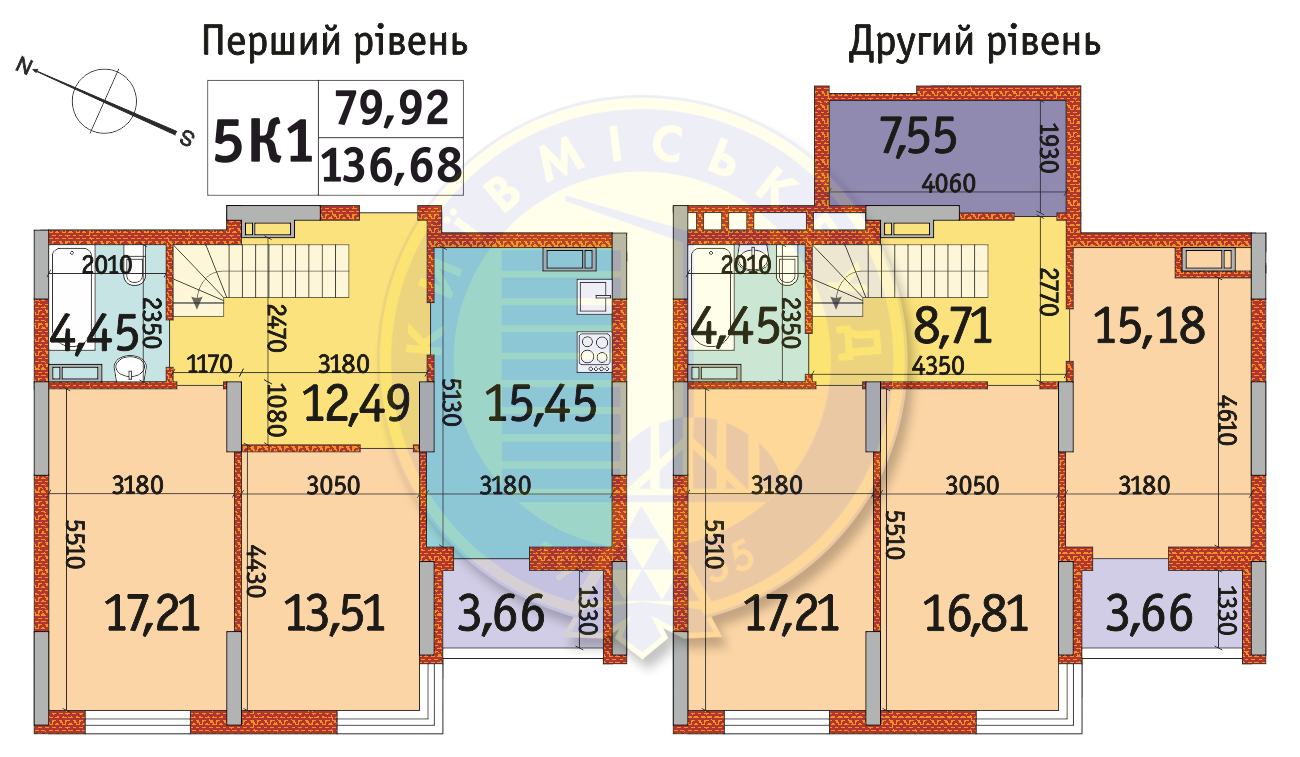 Дворівнева 136.68 м² в ЖК Отрада від 25 058 грн/м², Київ