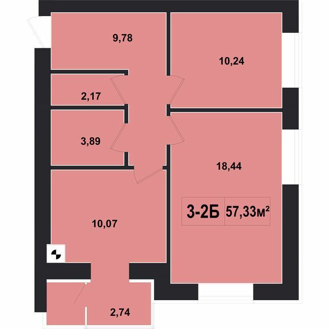 2-кімнатна 57.33 м² в ЖК Покровський від 21 350 грн/м², смт Гостомель