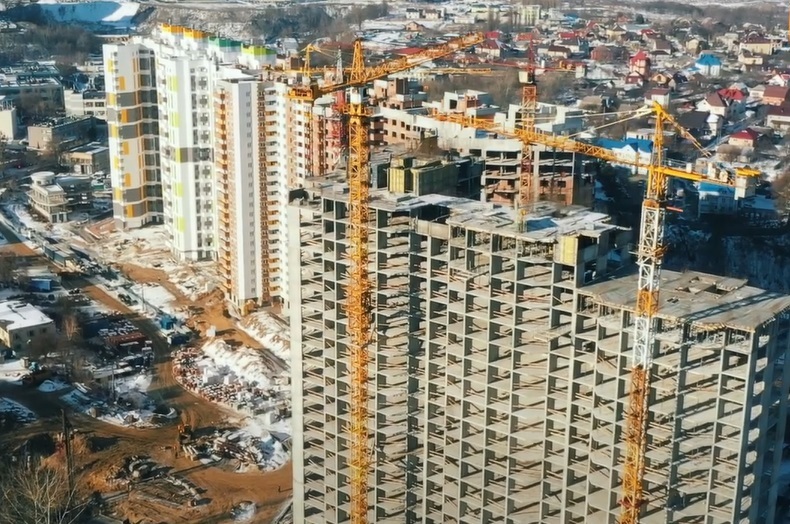 Ход строительства ЖК Голосеевская Долина, фев, 2022 год