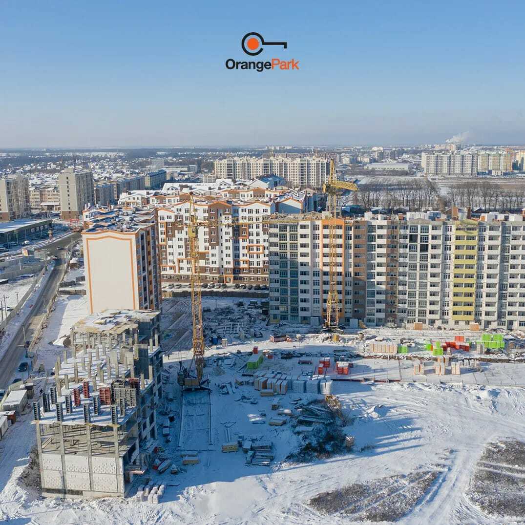 Ход строительства ЖК Orange Park, янв, 2022 год