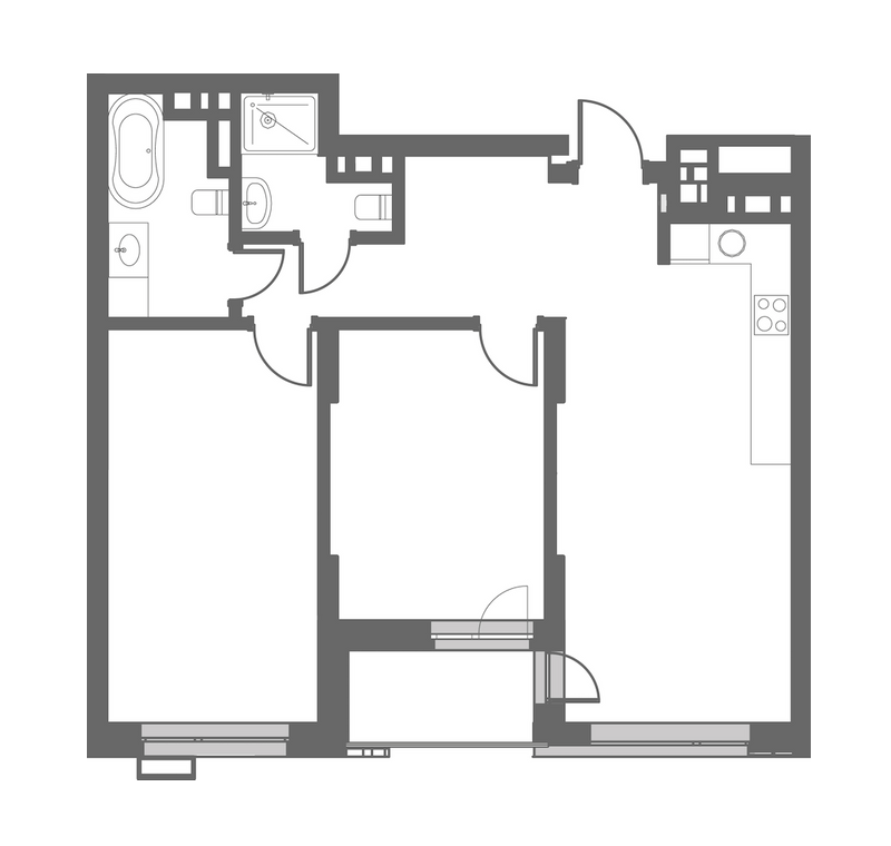 2-кімнатна 75.27 м² в ЖК Ріхерт & Парк від 58 350 грн/м², Київ