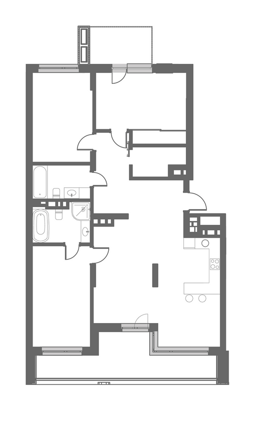 3-кімнатна 125.89 м² в ЖК Ріхерт & Парк від 62 400 грн/м², Київ