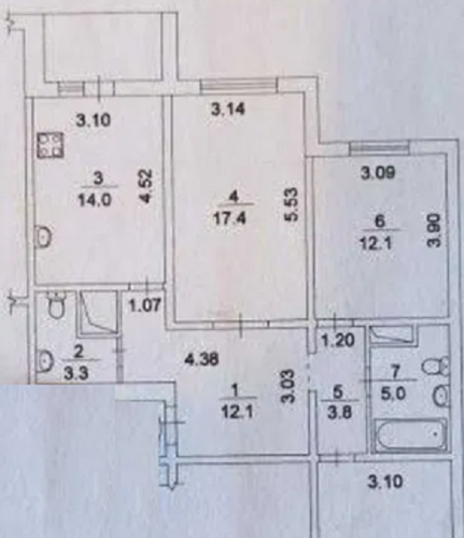 Продажа 3-комнатной квартиры 87 м², Михаила Максимовича ул., 7В