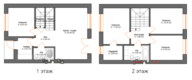 Таунхаус 96.61 м² в Таунхаусы BRIGHTON GARDEN от 22 047 грн/м², г. Ирпень