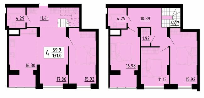 Дворівнева 131 м² в ЖК Енергія від 21 700 грн/м², Тернопіль