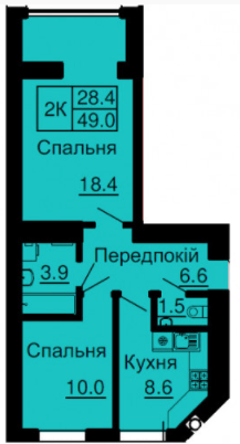 2-кімнатна 49 м² в ЖК Софія Клубний від 28 000 грн/м², с. Софіївська Борщагівка