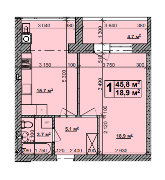 1-кімнатна 45.8 м² в ЖК Нова Конча-Заспа від 26 500 грн/м², с. Ходосівка