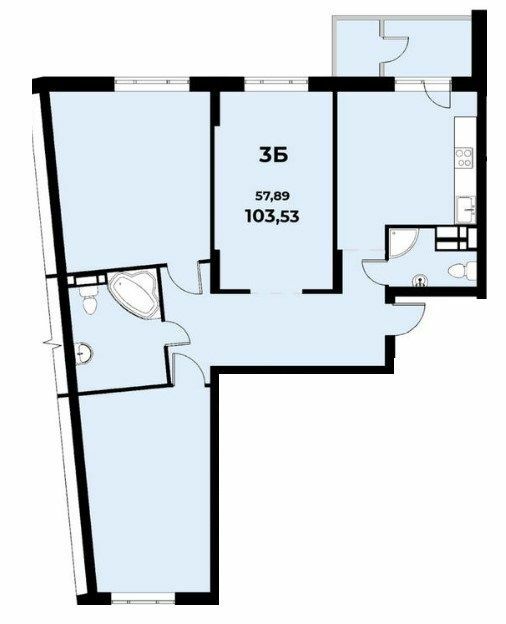 3-кімнатна 103.53 м² в ЖК Navigator 2 від 22 000 грн/м², Київ