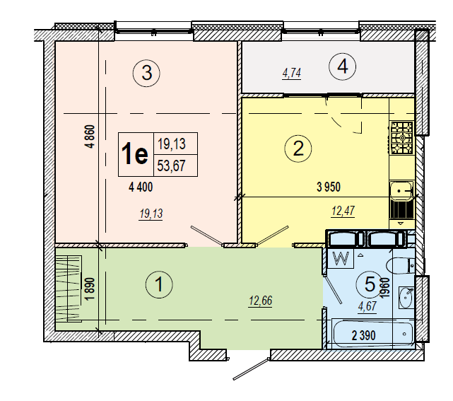1-комнатная 53.67 м² в ЖК Podil Plaza & Residence от 63 000 грн/м², Киев