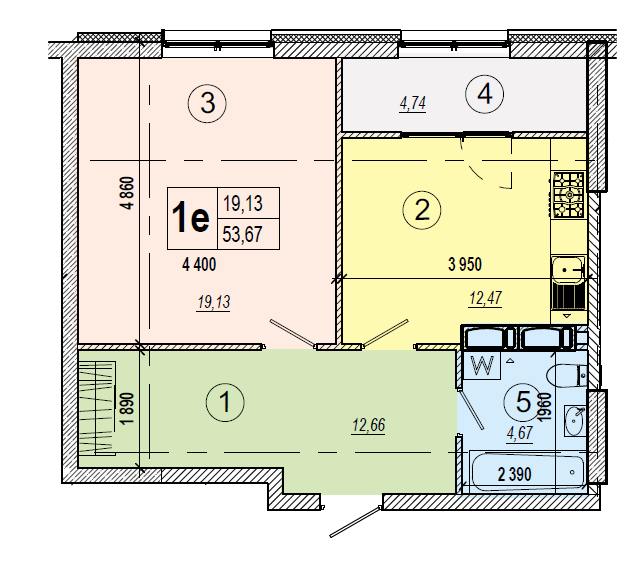 1-кімнатна 53.67 м² в ЖК Podil Plaza & Residence від 63 000 грн/м², Київ