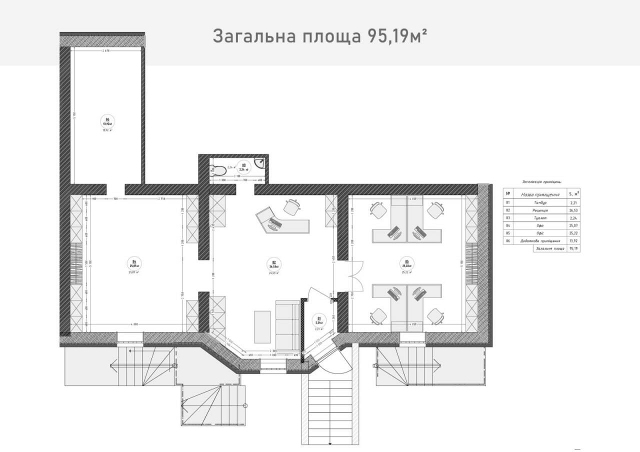 Помещение свободного назначения 95.19 м² в ЖК Трояндовый от 23 000 грн/м², г. Бровары