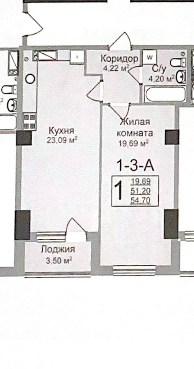 Продажа 1-комнатной квартиры 55 м², Динамовская ул., 3