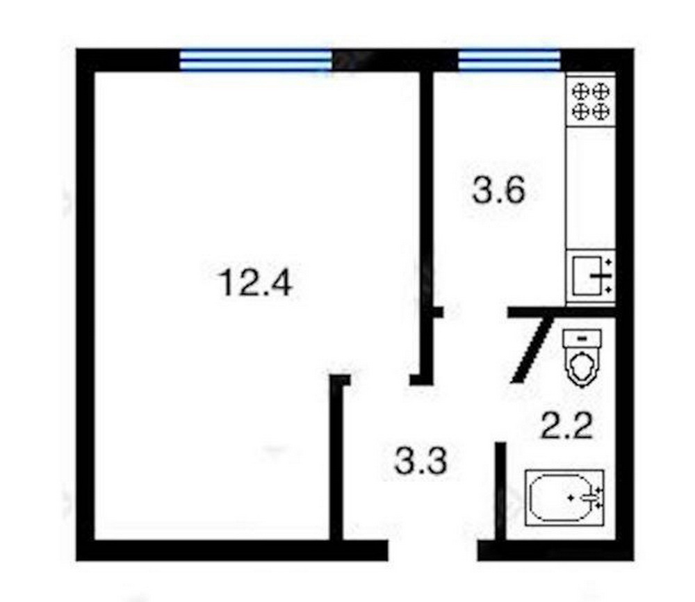Оренда 1-кімнатної квартири 23 м², Бастіонний пров., 7