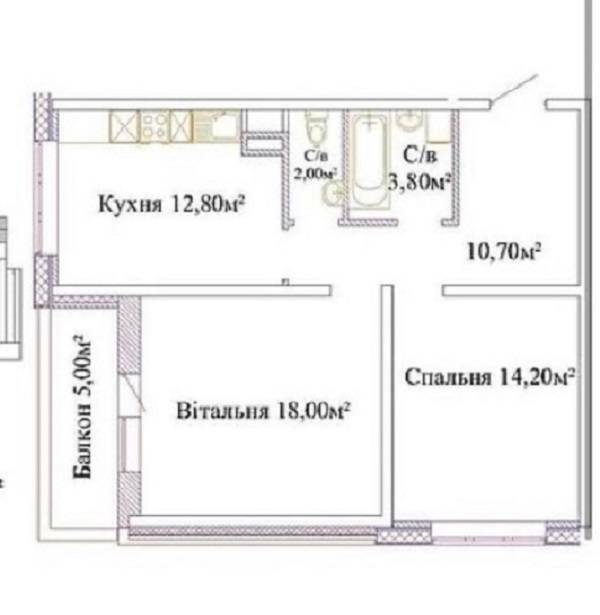 Продаж 2-кімнатної квартири 62 м², Варненська вул.