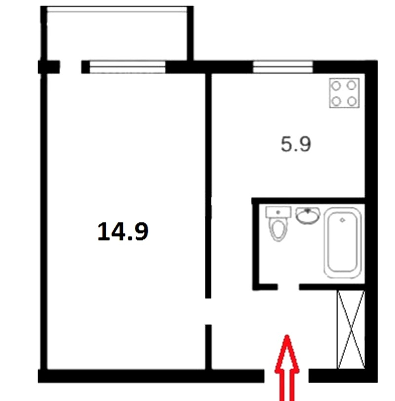 Продаж 1-кімнатної квартири 30 м², Анатолія Солов'яненко вул., 13