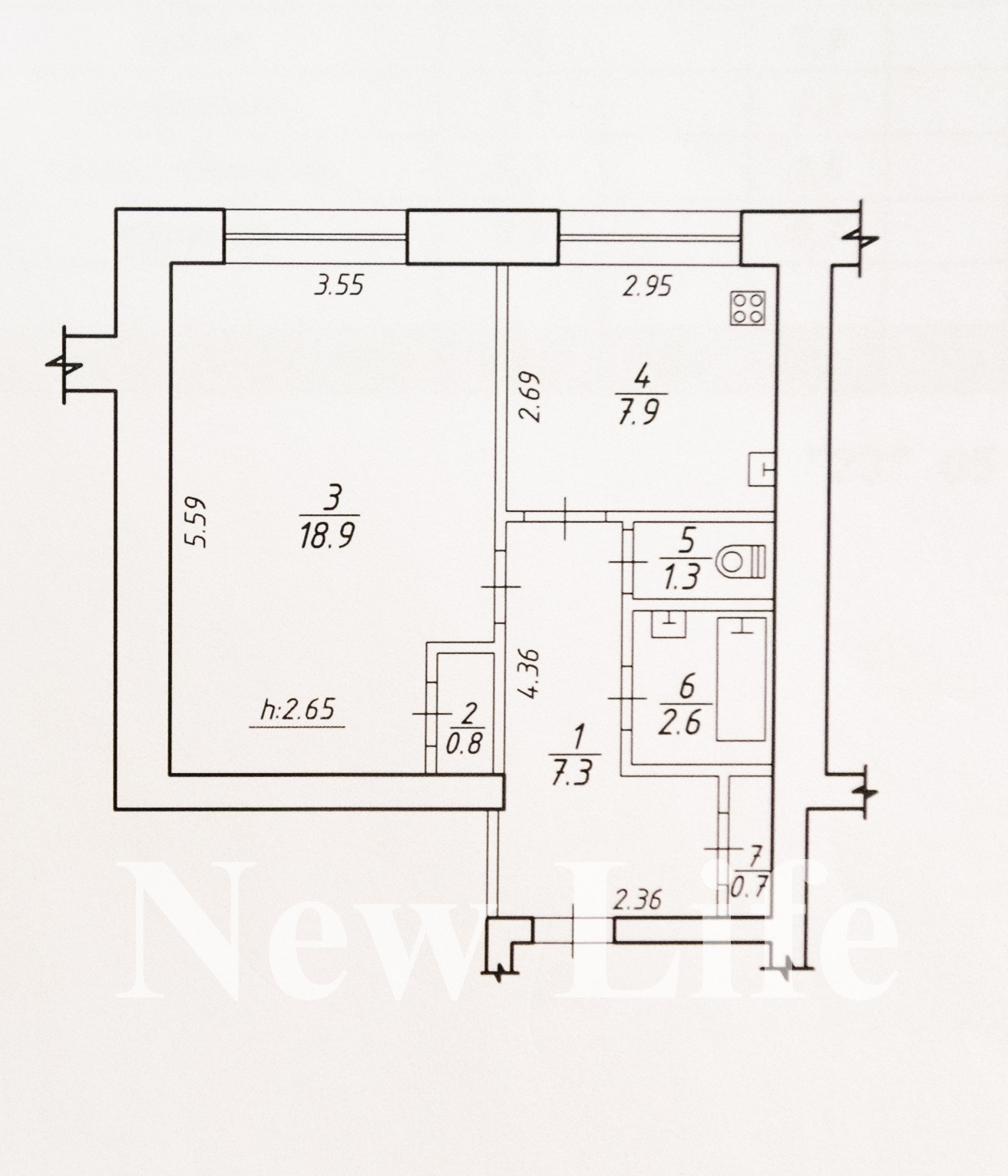 Продаж 1-кімнатної квартири 40 м², Огарєва пров.