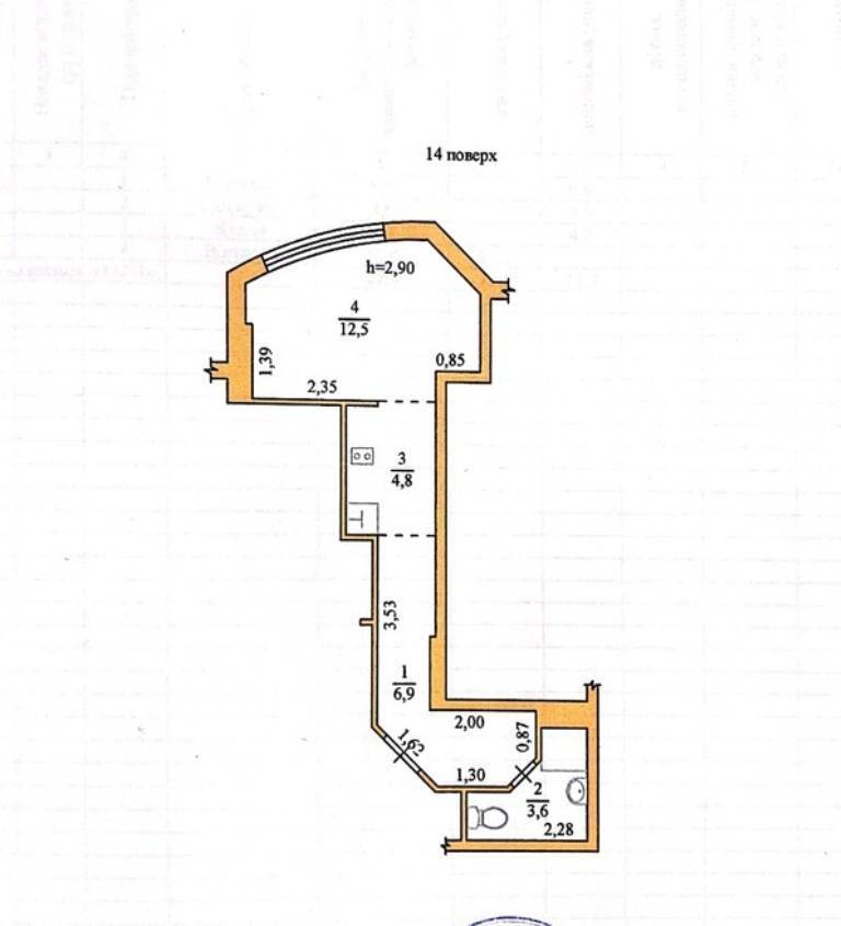 Продаж 1-кімнатної квартири 27 м², Люстдорфская дор.