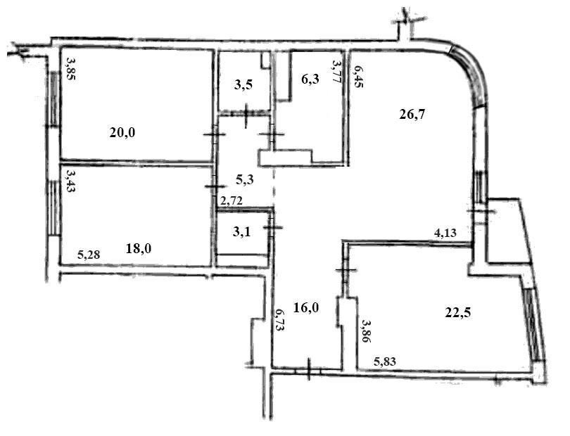 Аренда 3-комнатной квартиры 125 м², Московская ул., 46/2