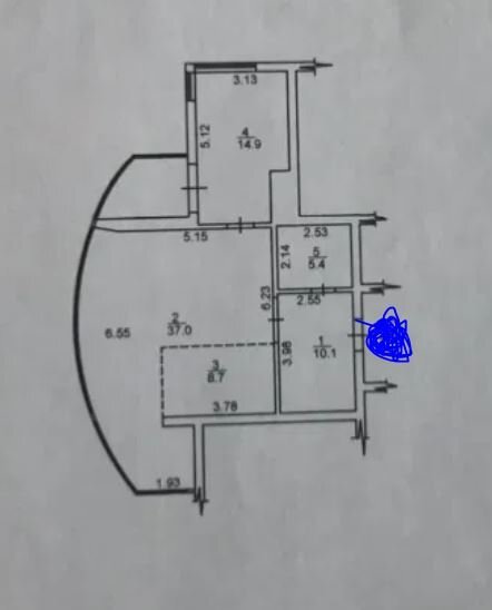 Аренда 1-комнатной квартиры 80.8 м², Осокорская ул., 1