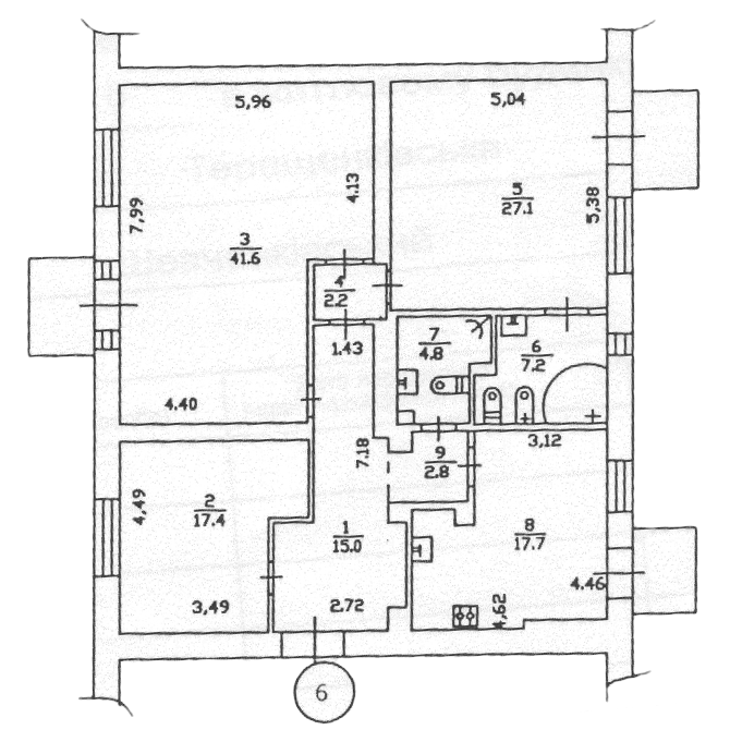 Оренда 3-кімнатної квартири 140 м², Терещенківська вул., 5