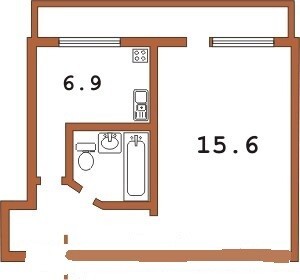 Оренда 1-кімнатної квартири 32 м², Маршала Малиновського вул., 25А