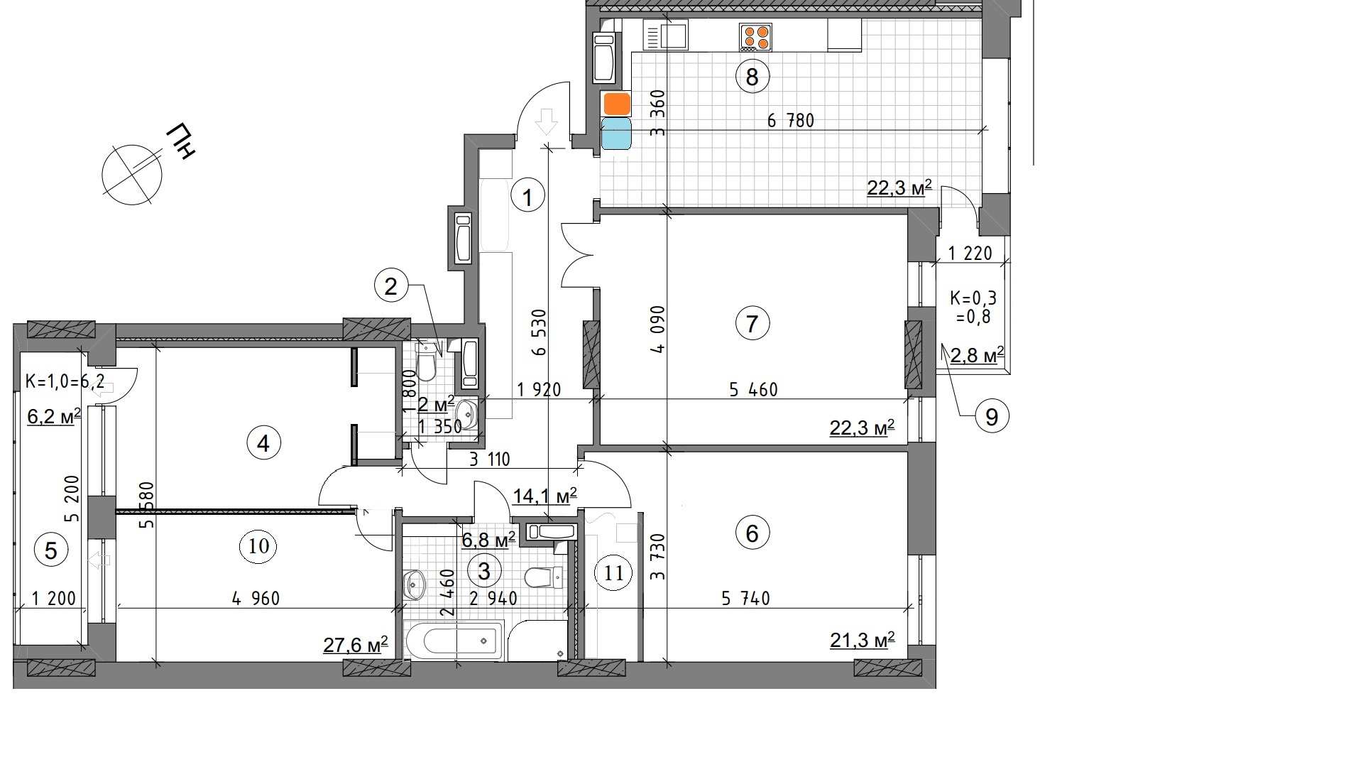 Аренда 4-комнатной квартиры 125 м², Джона Маккейна ул., 26