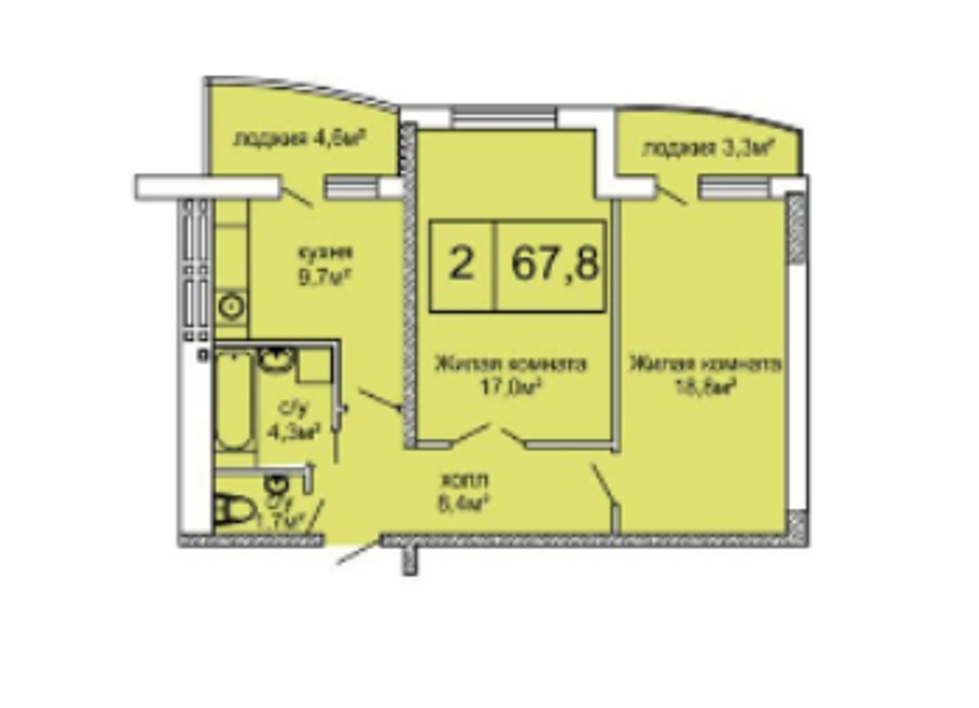 Продажа 2-комнатной квартиры 68 м², Костанди ул., 162/1