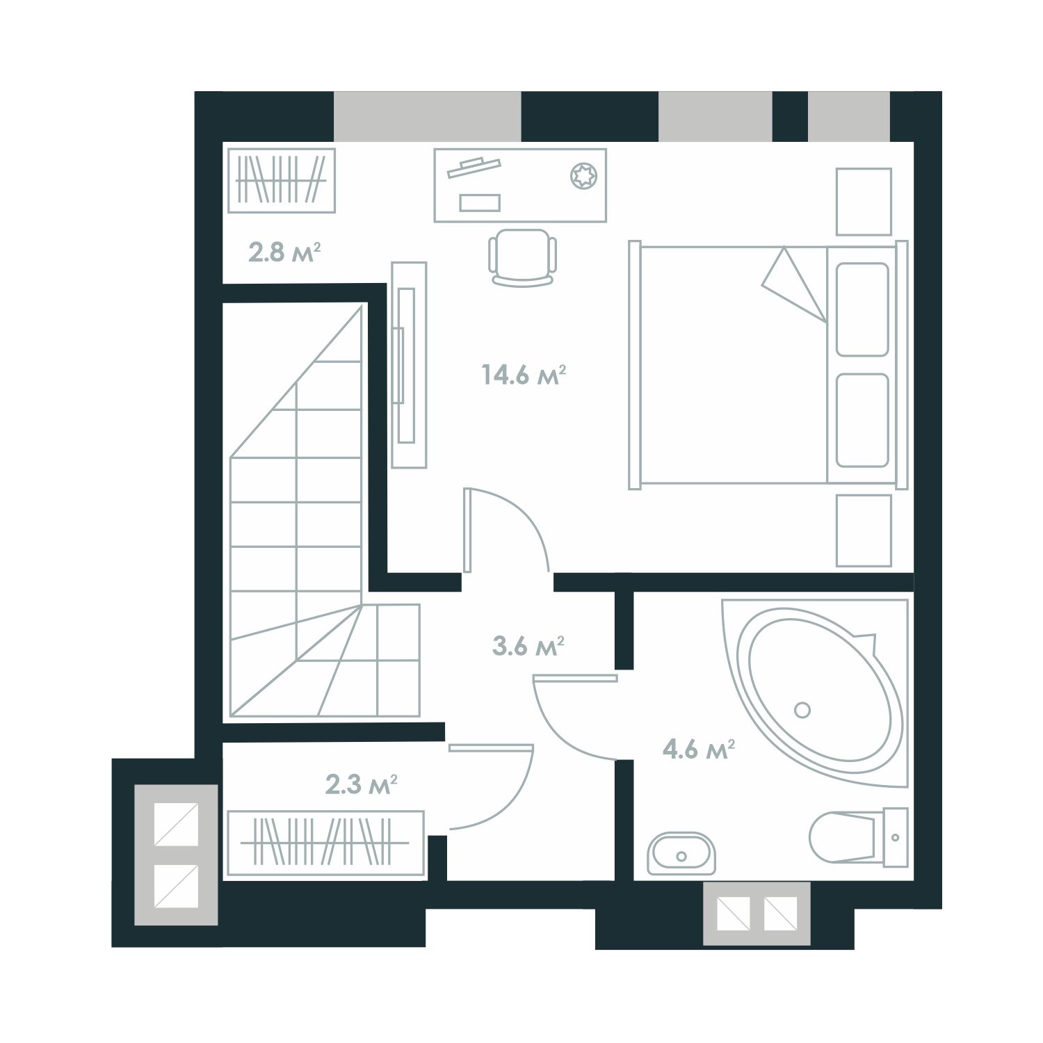 Дворівнева 55.6 м² в ЖК Atria City.Teremky від 32 000 грн/м², смт Чабани