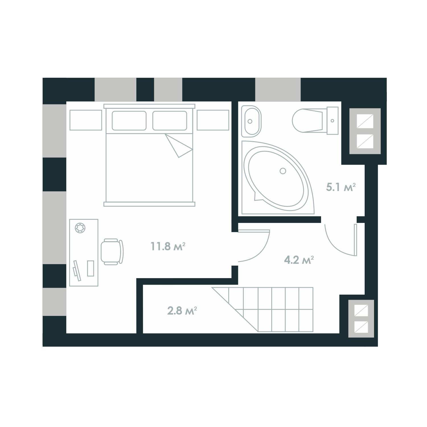 Двухуровневая 50.7 м² в ЖК Atria City.Teremky от 32 000 грн/м², пгт Чабаны