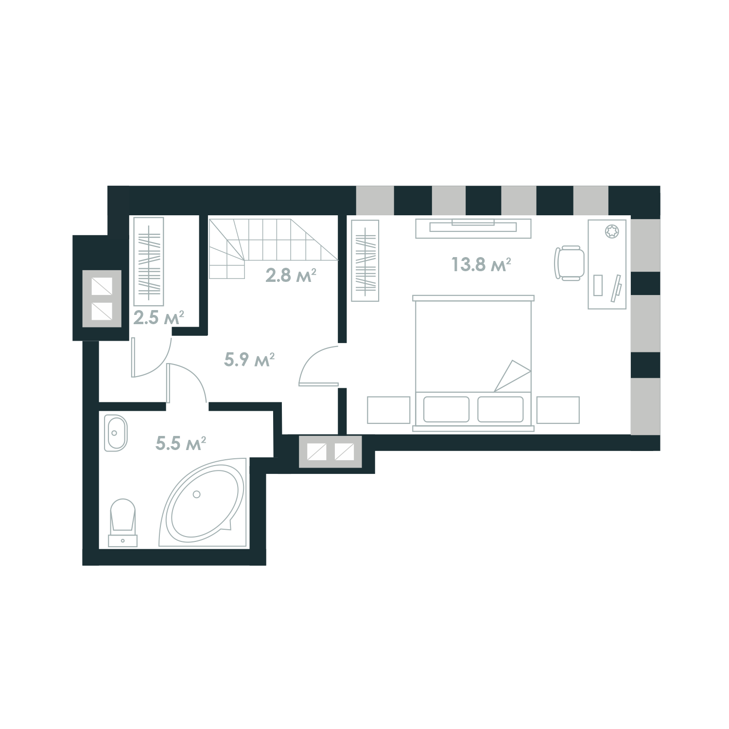 Двухуровневая 58.1 м² в ЖК Atria City.Teremky от 32 000 грн/м², пгт Чабаны