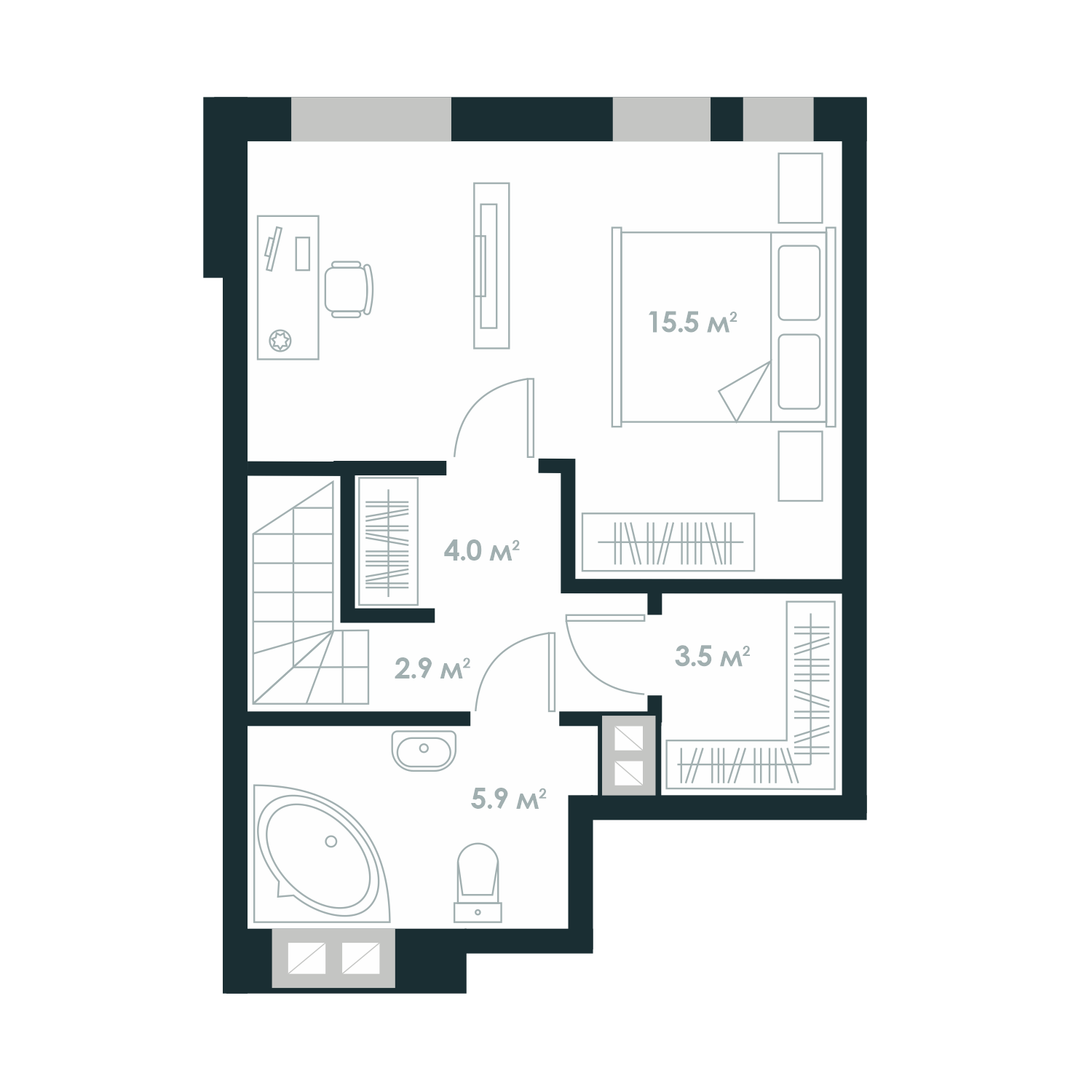 Двухуровневая 63.6 м² в ЖК Atria City.Teremky от 32 000 грн/м², пгт Чабаны