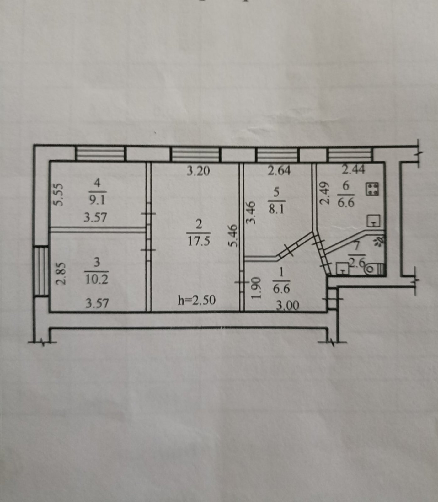 Продаж 3-кімнатної квартири 61 м², Юрія Савченка вул., 97Б